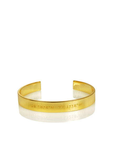 WORD UNISEX CUFF - JAMAICA NAUTICAL COORDINATES