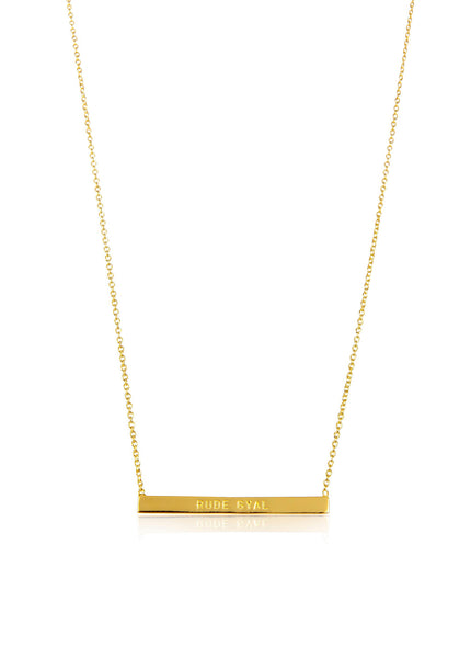 WORD BAR NECKLACE - RUDE GYAL