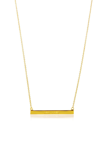 WORD BAR NECKLACE - ONE LOVE