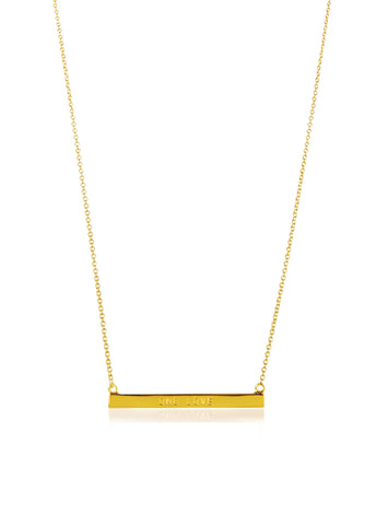 WORD BAR NECKLACE - ONE LOVE