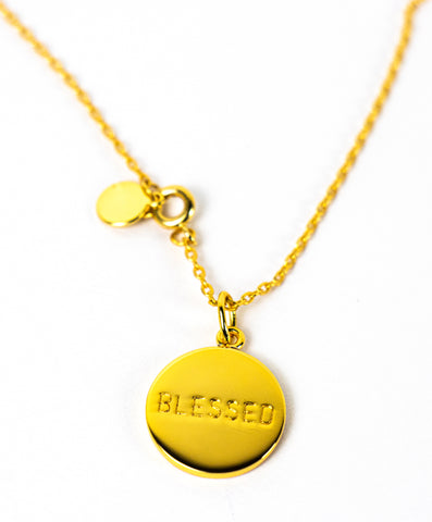 DISC NECKLACE - BLESSED
