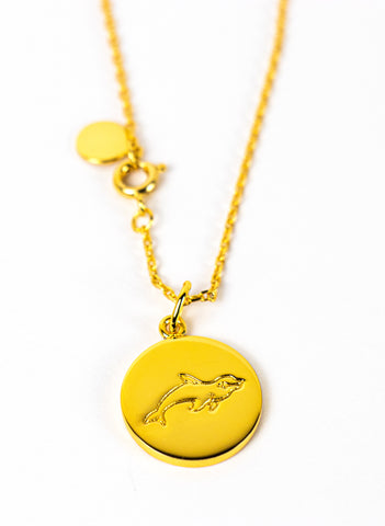 DISC NECKLACE - DOLPHIN